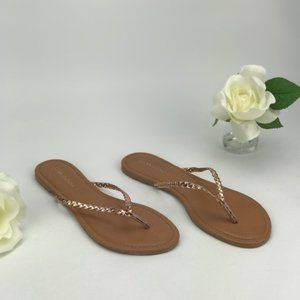 Misbehave Rose Gold Slides Size 9